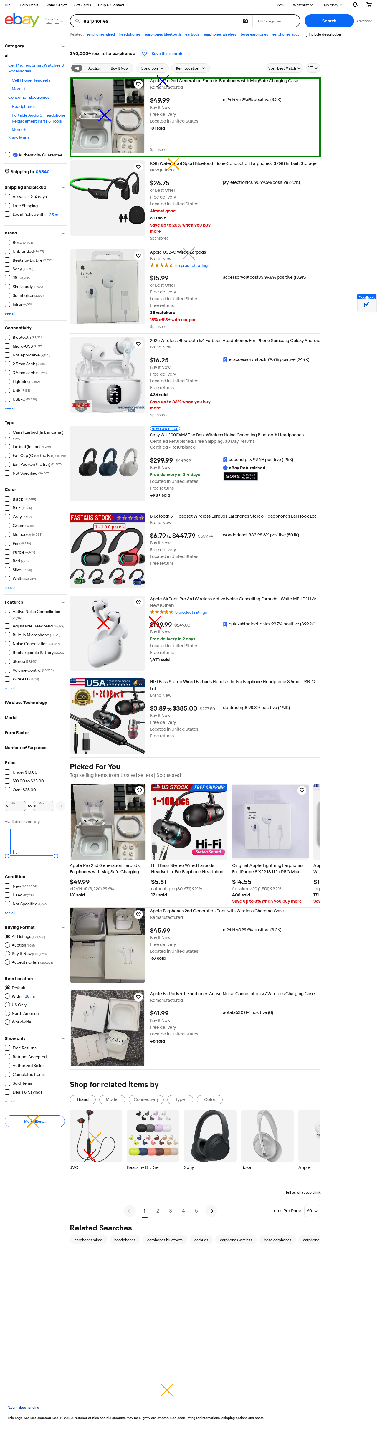 eBay Click Distribution
